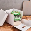 Caja para tarta blanca con tapa y asas 25,5 x 25,5 x 25 cm - Funcakes