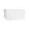 Caja para tarta blanca con tapa 26,5 x 26,5 x 15 cm - Decora