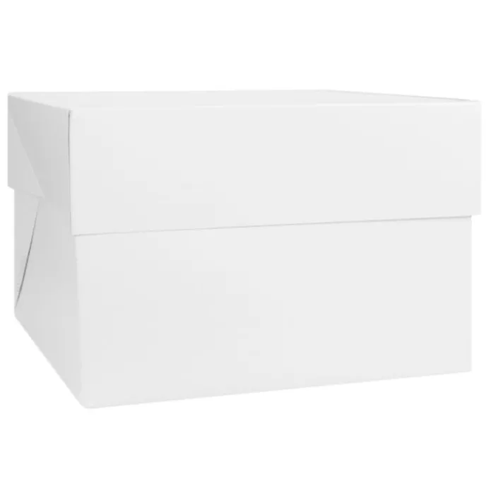 Caja para tarta blanca con tapa 40,5 x 40,5 x 25 cm - Decora