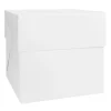 Caja para tarta blanca con tapa 36,5 x 36,5 x 36 cm - Decora