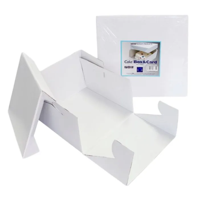 Caja para tarta blanca con tapa 35,5 x 35,5 x 15 cm - PME