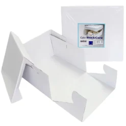 Caja para tarta blanca con tapa 40,6 x 40,6 x 15 cm - PME