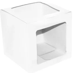Caja para tarta blanca con 2 ventanas 35 x 35 x 35 cm - Azucren