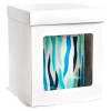 Caja para tarta blanca con ventana, tapa y base 40 x 40 x 45,5 cm
