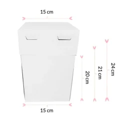 Caja para tarta con 3 alturas ajustables 15 x 15 cm - Pastkolor