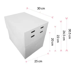 Caja para tarta con 4 alturas ajustables 30 x 25 cm - Pastkolor