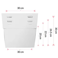 Caja para tarta con 4 alturas ajustables 30 x 30 cm