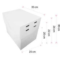 Caja para tarta con 4 alturas ajustables 35 x 25 cm - Pastkolor