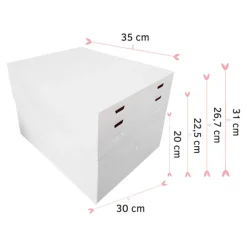 Caja para tarta con 4 alturas ajustables 35,5 x 30 cm - Pastkolor