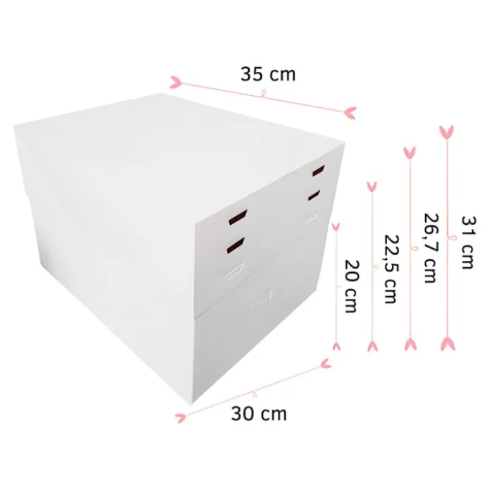 Caja para tarta con 4 alturas ajustables 35,5 x 30 cm - Pastkolor