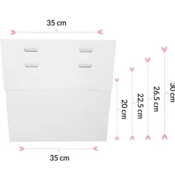 Caja para tarta con 4 alturas ajustables 35 x 35 cm