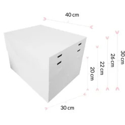 Caja para tarta con 4 alturas ajustables 40 x 30 cm - Pastkolor