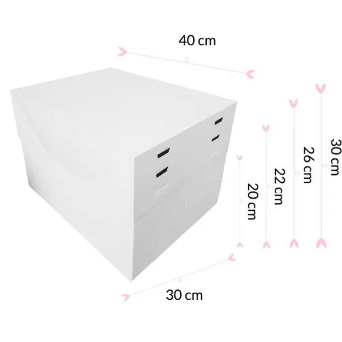 Caja para tarta con 4 alturas ajustables 40 x 30 cm - Pastkolor