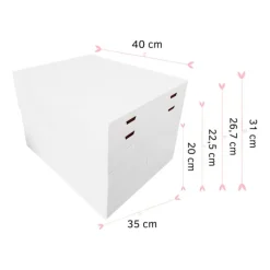 Caja para tarta con 4 alturas ajustables 40,5 x 35,5 cm - Pastkolor