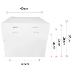 Caja para tarta con 4 alturas ajustables 40 x 40 cm - Pastkolor