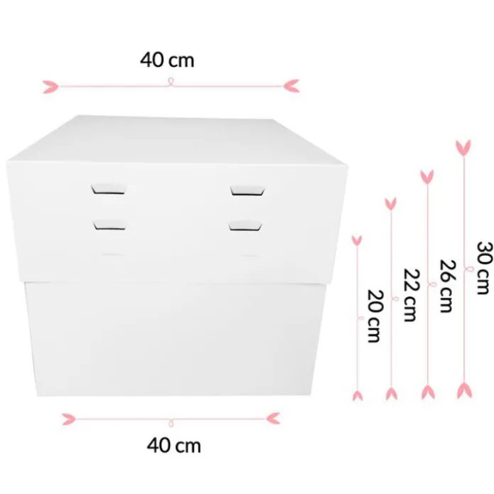 Caja para tarta con 4 alturas ajustables 40 x 40 cm - Pastkolor