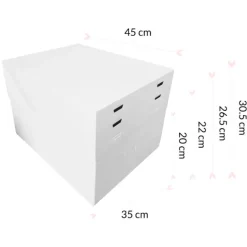 Caja para tarta con 4 alturas ajustables 45 x 35 cm - Pastkolor