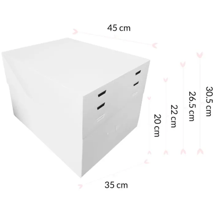 Caja para tarta con 4 alturas ajustables 45 x 35 cm - Pastkolor