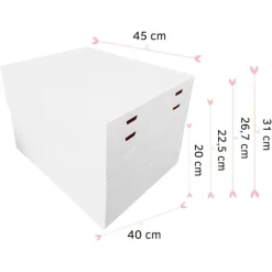 Caja para tarta con 4 alturas ajustables 45,5 x 40,5 cm - Pastkolor