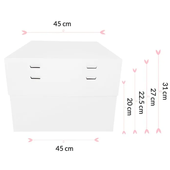 Caja para tarta con 4 alturas ajustables 45 x 45 cm - Pastkolor