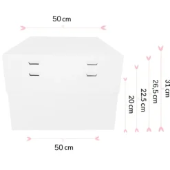 Caja para tarta con 4 alturas ajustables 50 x 50 cm - Pastkolor