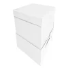 Caja para tarta con elevador blanca 20,5 x 20,5 cm