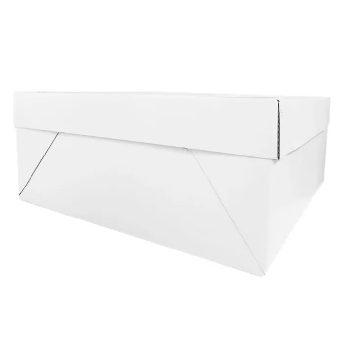 Caja para tarta con elevador blanca 30,5 x 30,5 cm