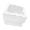 Caja para tarta con ventana 4 alturas ajustables 25,5 x 25,5 cm