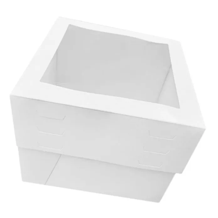 Caja para tarta con ventana 4 alturas ajustables 30,5 x 30,5 cm