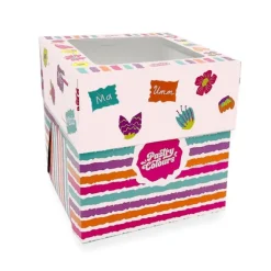 Caja para tarta con ventana y altura ajustable Día de la madre 20,5 x 19,5 cm - Pastry Colours