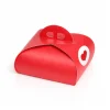 Caja para tarta roja con asa corazón San Valentín 17 x 17 x 9,5 cm