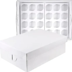 Caja rectangular alta 24 cupcakes 44 x 32 x 14 cm - PME