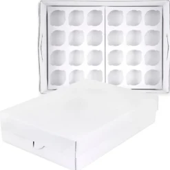 Caja rectangular baja 24 cupcakes 44 x 32 x 9 cm - PME