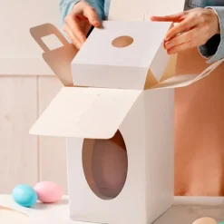 Cajas con ventana y asa para huevos de Pascua 35 x 20 x 20 cm (2) - Decora