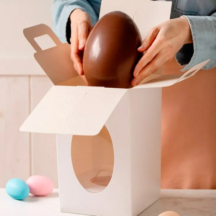 Cajas con ventana y asa para huevos de Pascua 35 x 20 x 20 cm (2) - Decora