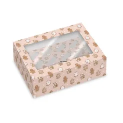 Cajas para 6 cupcakes con ventana jengibre Navidad 23 x 17 x 10 cm (2)