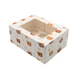 Cajas para 6 cupcakes con ventana ositos 23 x 17 x 10 cm (2)