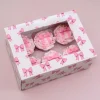 Cajas para 6 cupcakes con ventana lazos 23 x 17 x 10 cm (2)