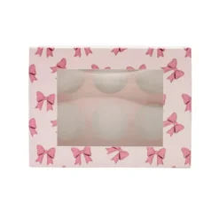 Cajas para 6 cupcakes con ventana lazos 23 x 17 x 10 cm (2)