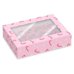 Cajas para 12 cupcakes con ventana caramelos Navidad 33 x 23 x 10 cm (2)