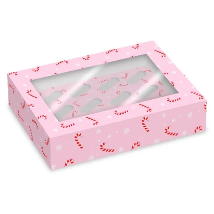 Cajas para 12 cupcakes con ventana caramelos Navidad 33 x 23 x 10 cm (2)