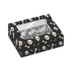Cajas para 6 cupcakes con ventana calaveras Halloween 23 x 17 x 10 cm (2)
