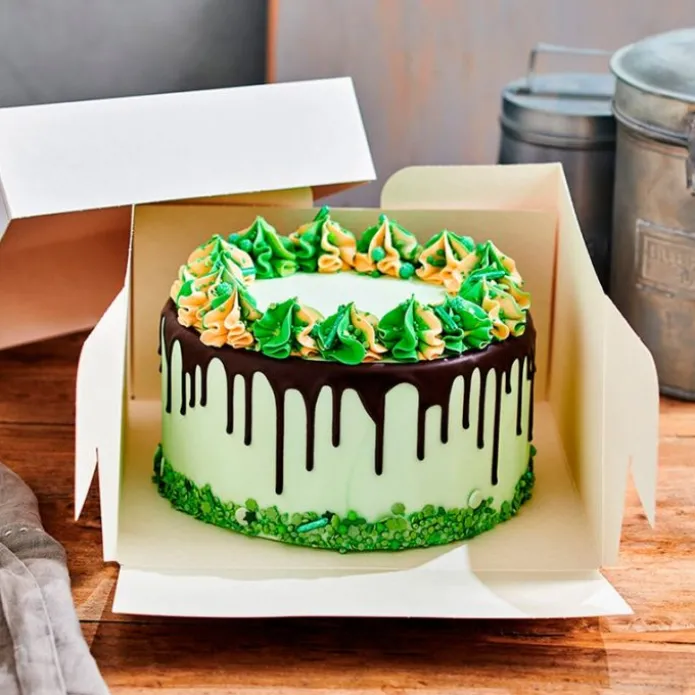 Cajas para tarta blancas con tapa 20,5 x 20,5 x 15 cm (25) - Funcakes