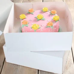 Cajas para tarta blancas 32 x 32 x 11,5 cm (2) - Funcakes
