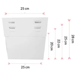 Cajas para tarta con 4 alturas ajustables 25 x 25 cm (10)