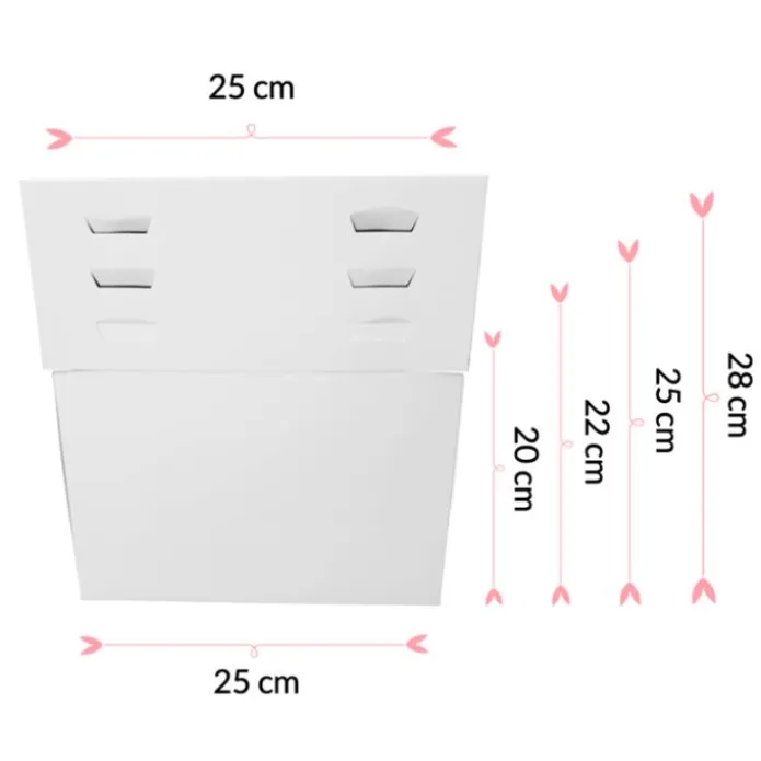 Cajas para tarta con 4 alturas ajustables 25 x 25 cm (10)