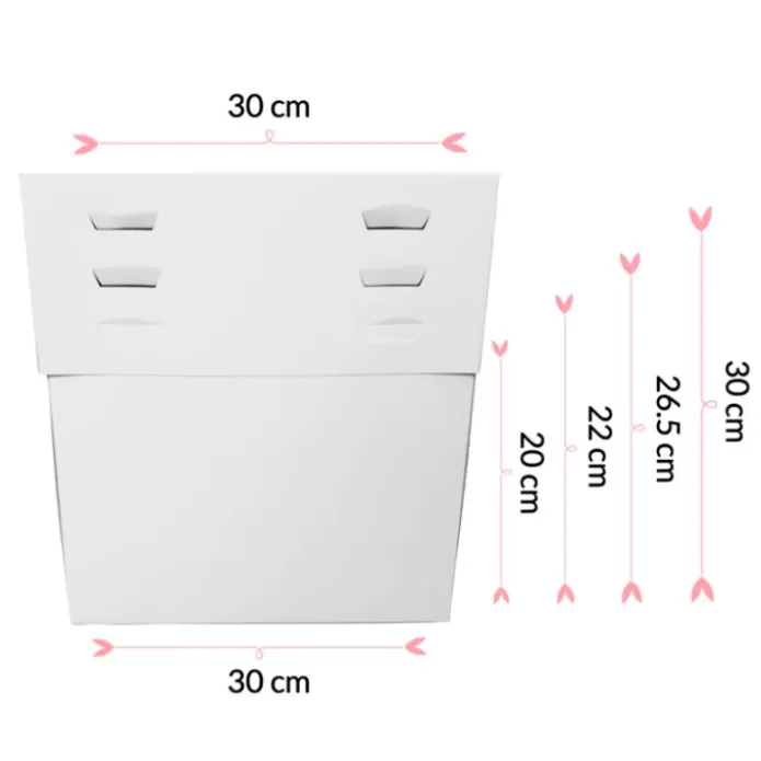 Cajas para tarta con 4 alturas ajustables 30 x 30 cm (10)