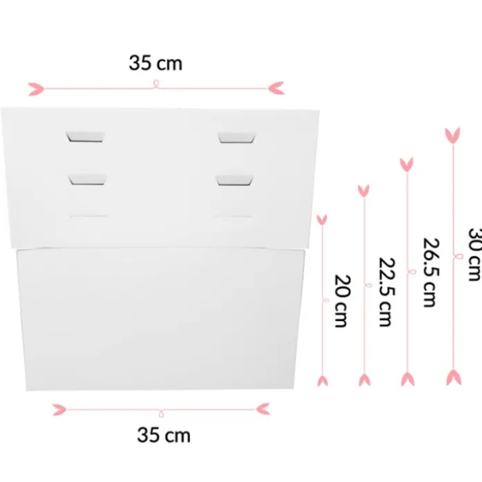 Cajas para tarta con 4 alturas ajustables 35 x 35 cm (10)