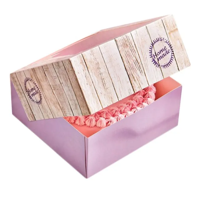 Cajas para tarta Madera 21 x 21 x 9 cm (2) - Funcakes