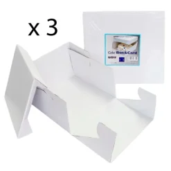 Cajas para tartas cuadradas con tapa 35,5 x 35,5 x 15 cm (3) - PME